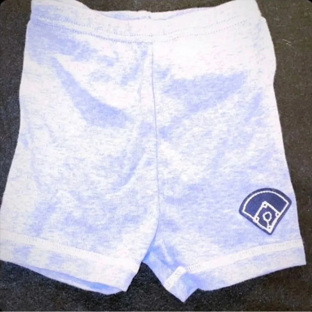💞 New Baby & Toddler Boy Size 18 Months Carter’s Blue Baseball Knit Shorts